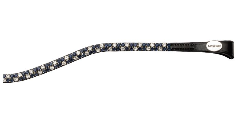 Kavalkade Browband “Hopscotch” Full. Black/Navy-White