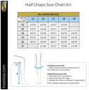 Tredstep deluxe half chap black 