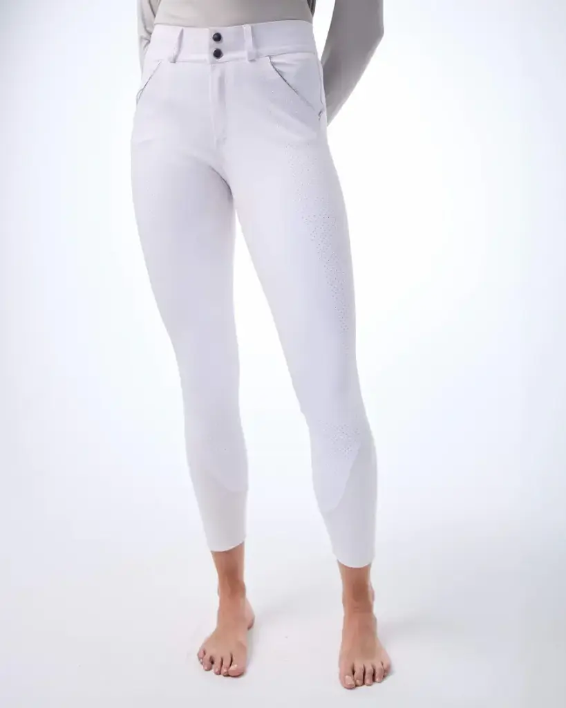 Silver streak full seat breeches white 