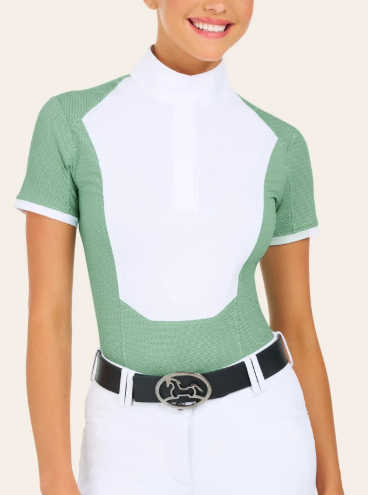R.J. Classics-Tessa s/s Green Petal Dots