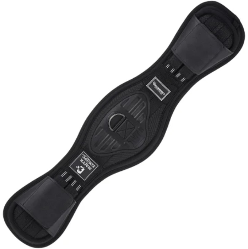 Majyk Equipe Ergonomics Lightweight 'Spur Saver' Contoured Dressage Girth Black