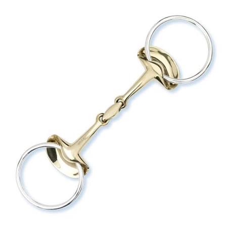 Stübben Golden Wings Loose Ring Snaffle Bit Double Broken