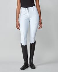 YAGYA Compression Performance Breeches - White/Knee Patch