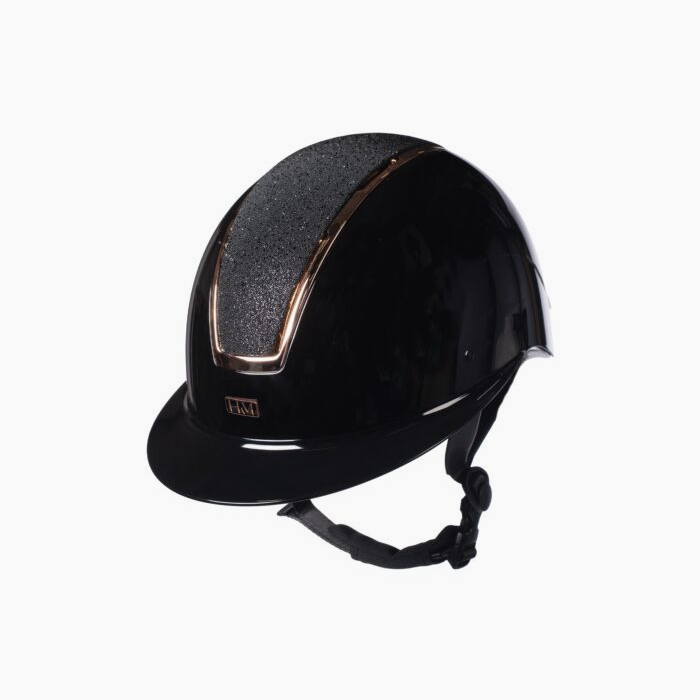 HKM Lady Shield Riding Helmet - Brilliant Black/Rose Gold