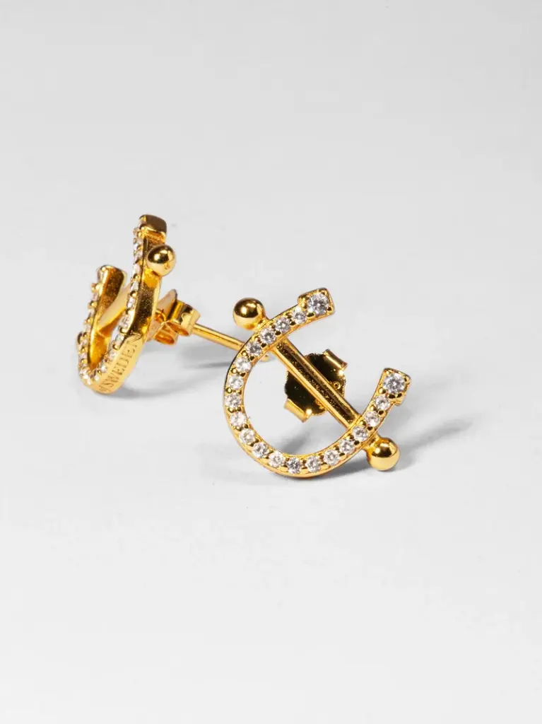 PSOS Pierced Horseshoe Earrings