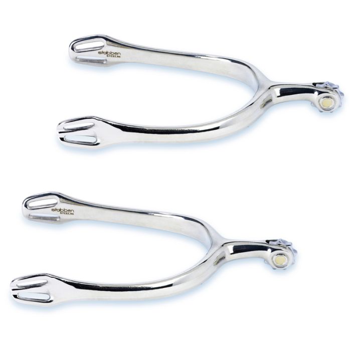 1171 Dynamic Dressage Spurs w Coats toothed rowel 25mm