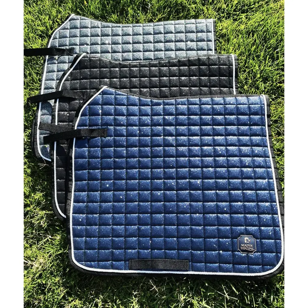 Estrella Sparkle Dressage Pad One Size Midnight Blue Sparkle
