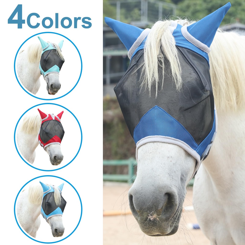75% UV Fly Mask Silver/Pink