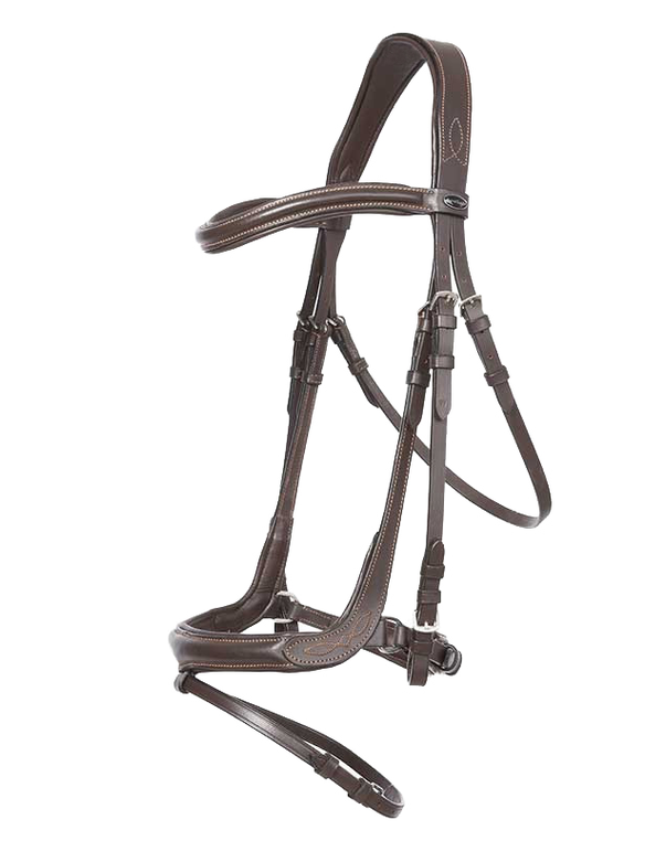 Kavalkade Bridle "Ivy" Brown w/flash noseband Reins