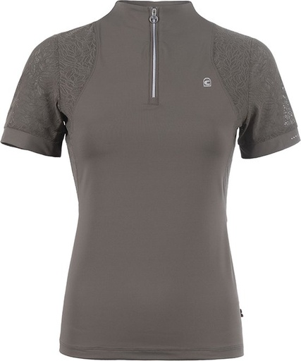 [4044091066510] CAVA Lace Halfzip Training Shirt sepia olive 8 (S)