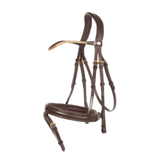 Kavalkade Clinchesse Bridle - Brown/Brass
