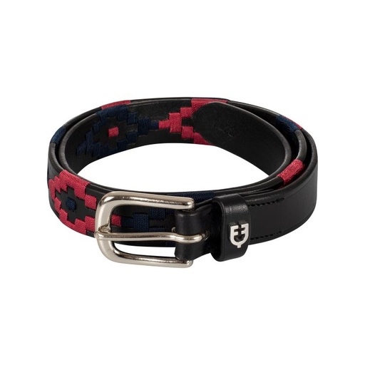Black Belt Navy/Red Pattern