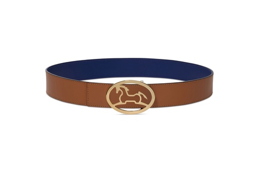 Bobbie Belt Camel/Blue