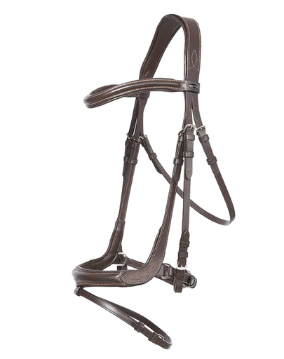 Kavalkade Bridle "Ivy" Brown w/flash noseband Reins