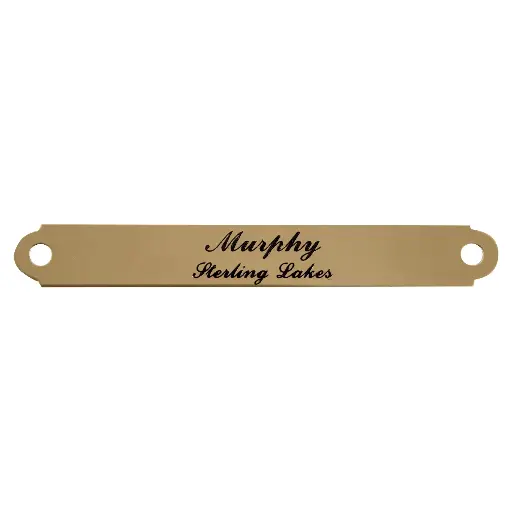 Halter Name Plate - Chrome (2 Lines)