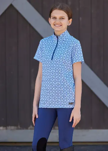 Kerrits: KIDS BREEZE ICE FIL SHORT SLEEVE SHIRT - Skyline Bit of Color