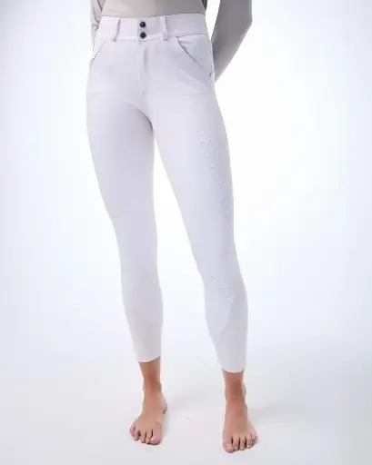 Silver streak full seat breeches white 