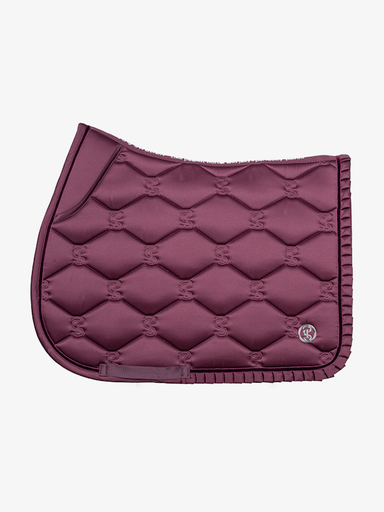 [7340221123496] PSOS Saddle Pad Jump Ruffle-Plum