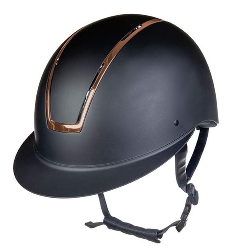 HKM Lady Shield Riding Helmet - Black/Rose Gold