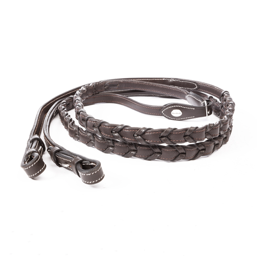 [4055114039732] Kavalkade "Hunter" Braided Reins - Brown